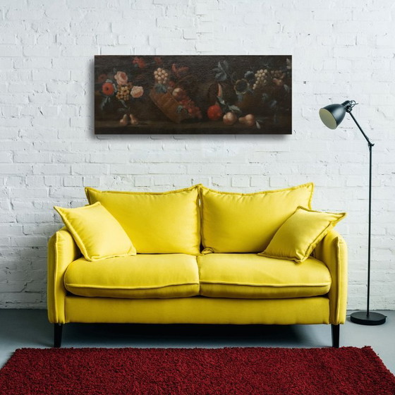 Image 1 of Oil Painting on Canvas, Still Life, Italy 18th Century