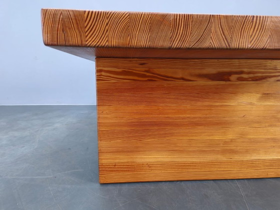 Image 1 of 1960s Scandinavian Solid Pine Coffee Table Minimalist Design