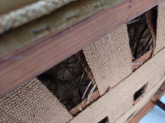 Image 1 of Poltrona relax danese, anni '60, rivestimento in velluto verde chiaro, gambe in legno di quercia.