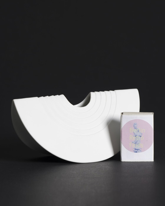 Image 1 of Rosenthal Studio Line Bisque Porzellan Vase Duo Ambrosio Pozzi TOTEM Minimalist