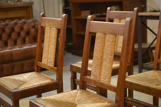 Lot de 6 chaises brutalistes des années 1950. – Chaises de salle à manger (photo 3 of 14)