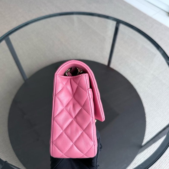 Image 1 of Chanel Classic Flap Medium - Special Valentine Edition 25cm Quilted Lambskin Pink Gold Hardware Series 19