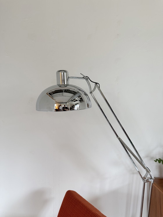 Vintage Adjustable Chrome Architect's Lamp '80s – Floor lights (photo 3 of 9)