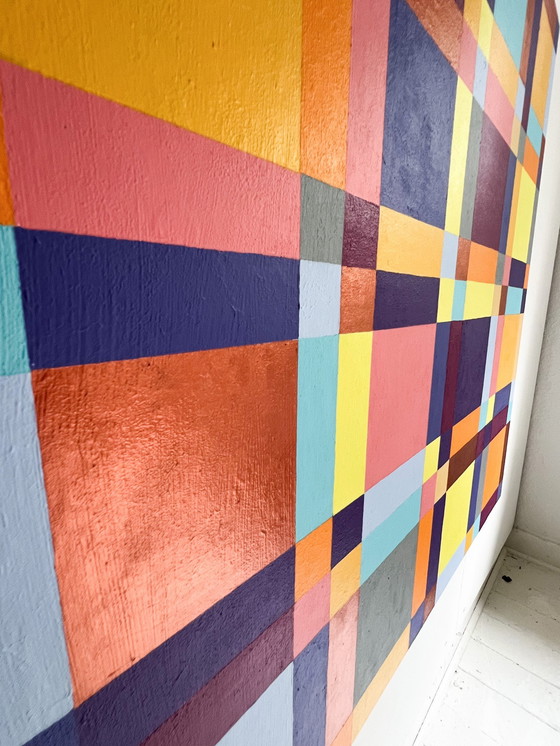 Image 1 of  Lena László, acrylique sur toile, 'Exactly 144 different squares