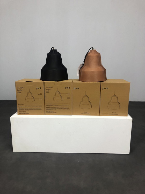 Image 1 of Lampada a sospensione Lloyd in pelle nera di Nieuwe Heren 200,-