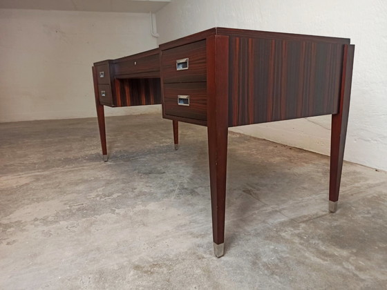 Image 1 of Bureau vintage de style Art déco en ébène de Macassar