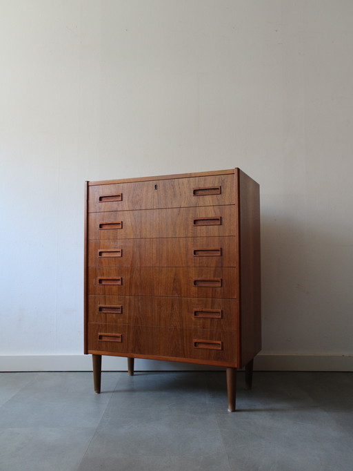 Vintage Danish chest of drawers in teak by Westergaard Møbelfabrik