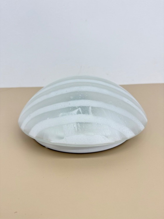 Image 1 of Lampada da parete/soffitto in vetro "zebra" di Peil & Putzler, anni '70, Germania.