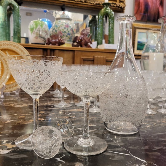 Image 1 of Glassware / Baccarat crystal glasses, 41 pieces, Rohan model, 1930s – France