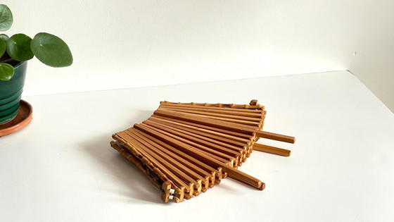 Image 1 of Hout en bamboe VINTAGE CHIC FOLDING TABLE BASKET