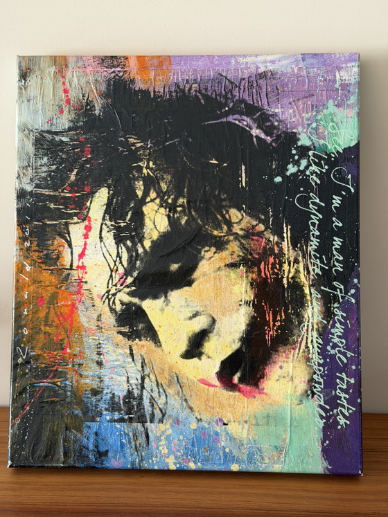 Image 1 of Ronald Chapeau – “The Joker” (2011) | Original Mixed Media on Canvas | 60 × 50 cm