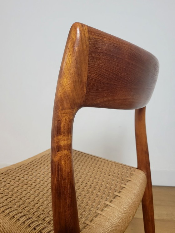 Image 1 of 4er-Set Stühle von N.O. Møller, Modell 77, aus Teakholz