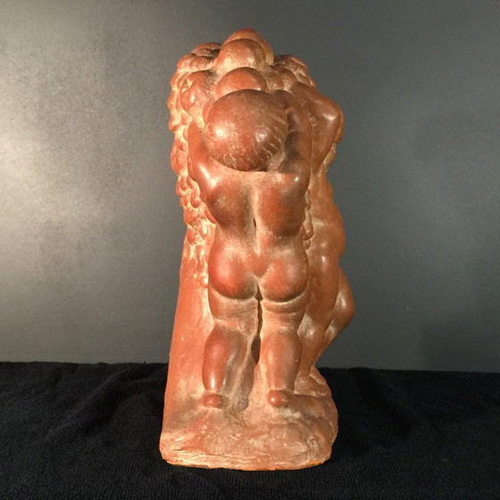 Joseph Witterwulghe, Sculptures Art Déco Abondance & Putti, 1925, Terre Cuite – Art Deco (photo 6 of 18)