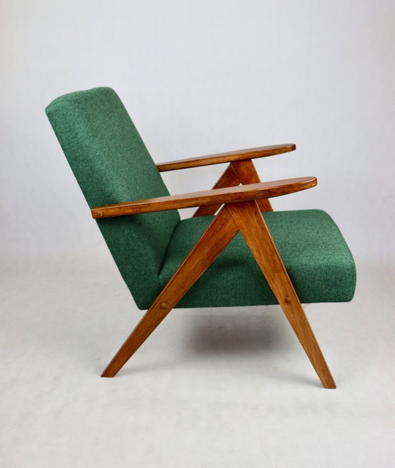 Image 1 of B-310 VAR-Sessel aus grünem Fischgrät-Tweed, 1970er Jahre