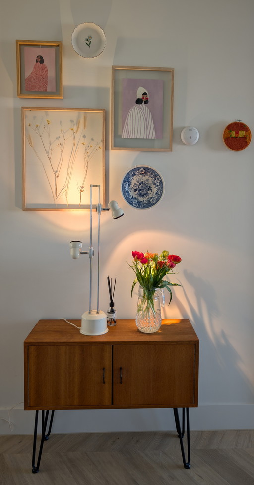 Vintage Massive Lamp - Adjustable Spots - 1980 - White/Chrome