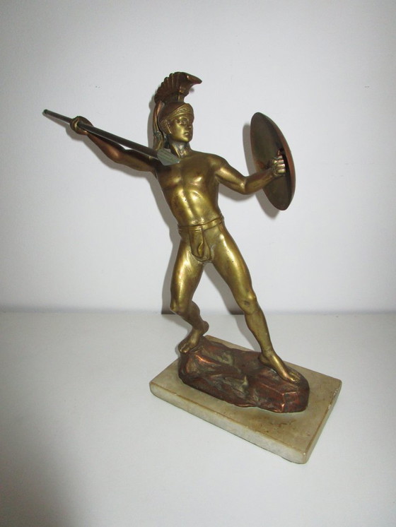 Image 1 of Beeldhouwwerk "Griekse krijger"
