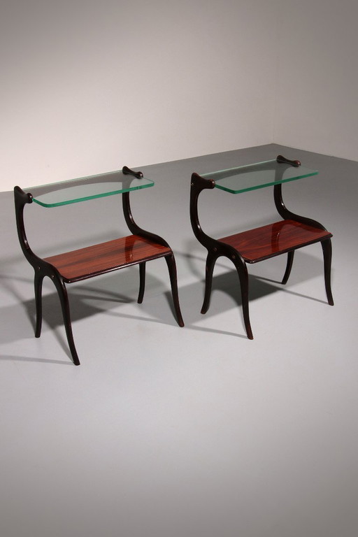 Tables d'appoint italiennes du Mid Century attribuées à Ico Parisi