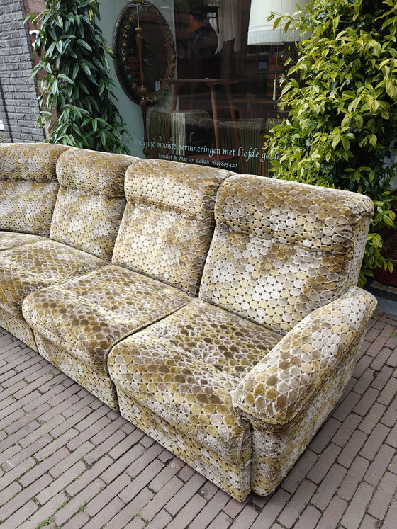 Image 1 of Canapé modulaire vintage, motif à écailles des années 70