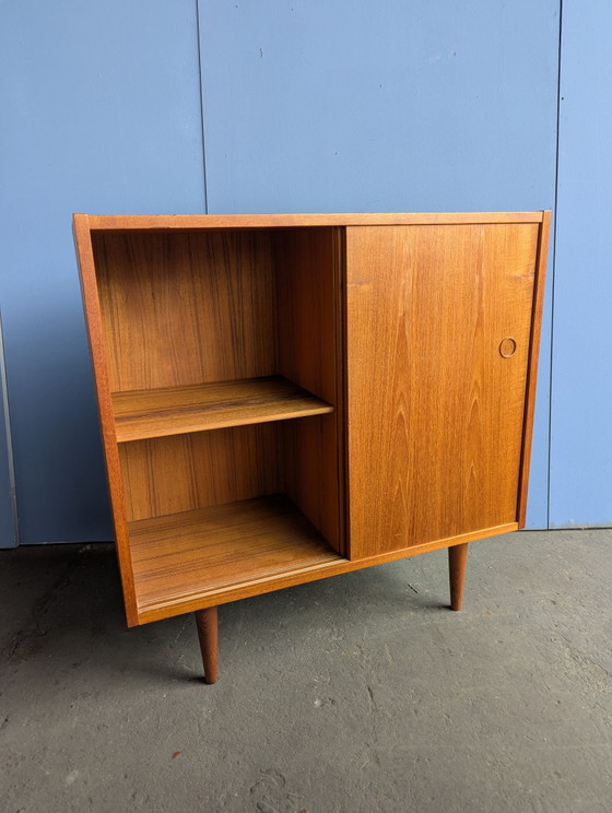 Libreria vintage in teak danese anni '60, Armadi contenitori, Legno, Marrone (foto 7 di 11)
