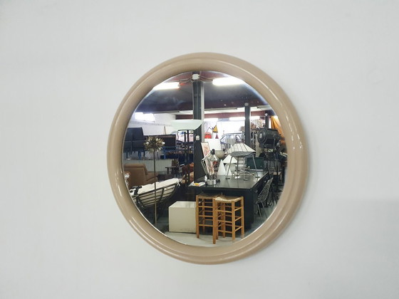 Image 1 of Small mid-century round polyester mirror, The Netherlands 1960's