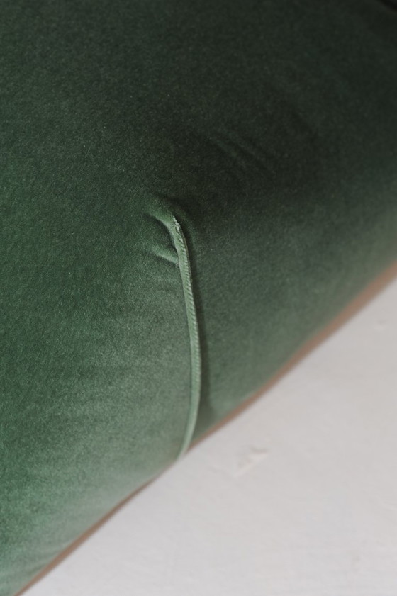 Image 1 of Mario Bellini for C&B Italia 'Le Bambole' Chaise Lounge in Eden Green Velvet Mohair