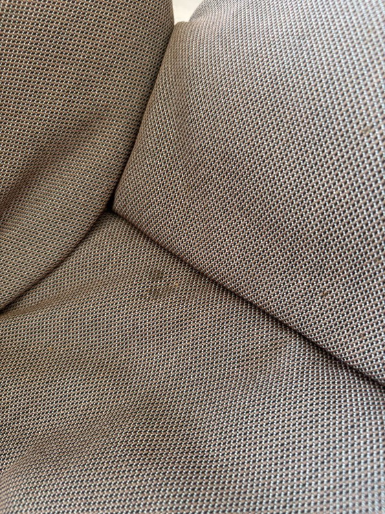 Image 1 of Fauteuil Molinari Miro stof/leer met poef leer