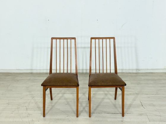 Image 1 of Ensemble de 4 chaises Hellerau vintage / chaises de salle à manger des années 1960