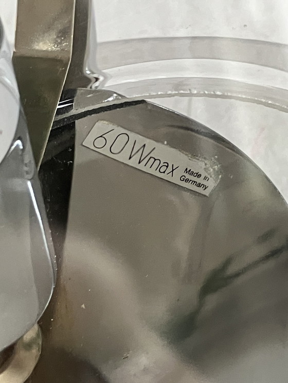 Image 1 of Lampada da tavolo Space Age Ball in vetro e metallo, anni '70 Staff