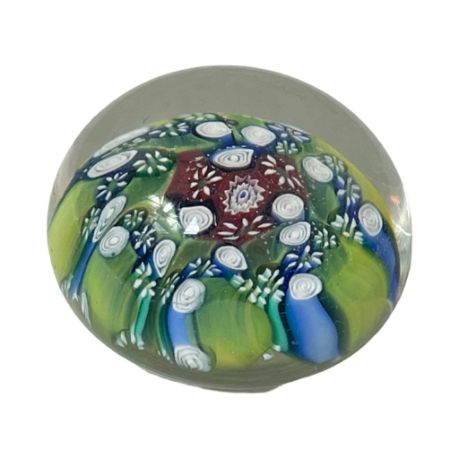 Handmade - Millefiori - Presse Papier / Paperweight- Floral decor - marked at bottom