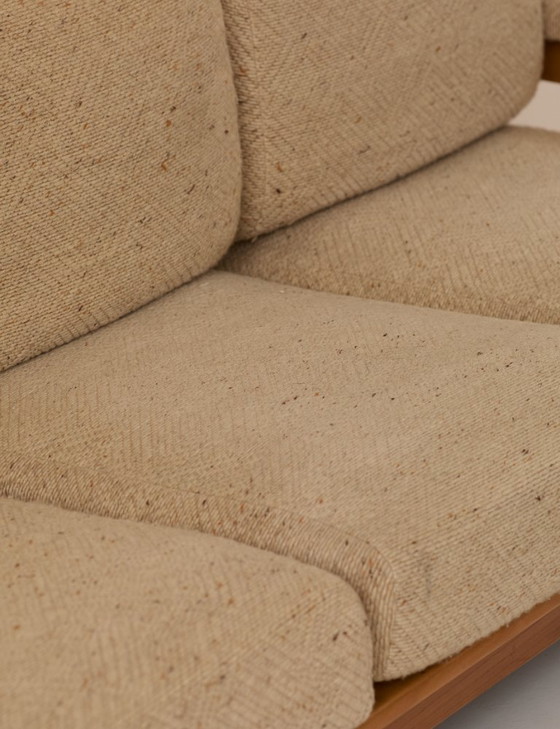 Image 1 of Vintage 3-seater sofa in solid elm, Maison Regain, circa 1970/80