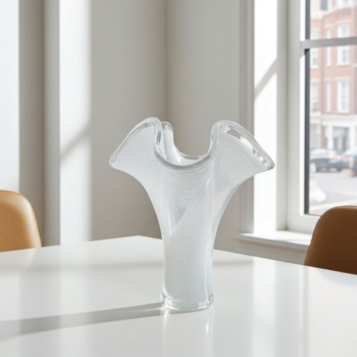 Murano Verto Italy Art Glass Vase – Tall Hand-Blown Elegance