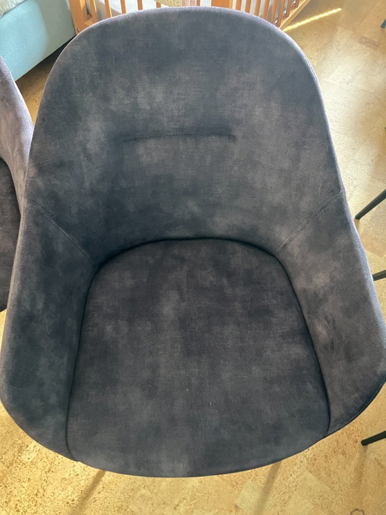 Image 1 of sedie a secchiello in nabuk tavolo da pranzo (4)