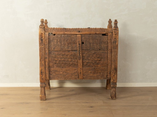 Antieke bruidskist uit de Swat-vallei – opbergkast, Iron, Wood