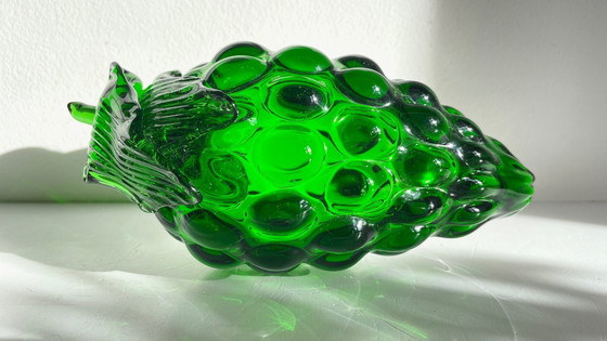 Image 1 of Vintage groene glazen druiventros