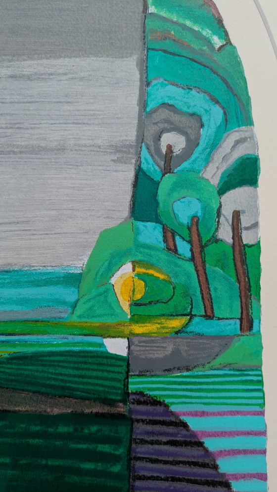 Image 1 of Ton Schulten lithografie "Voorjaar 1995"