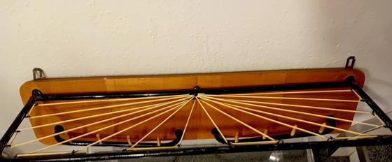 Image 1 of J 60 Wall Coat Rack, All Original With Plasticized Elements Adjustment Rack Of Plastic Wire