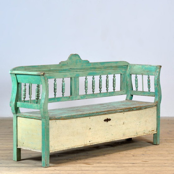 Image 1 of Kiefernholzbank, um 1900