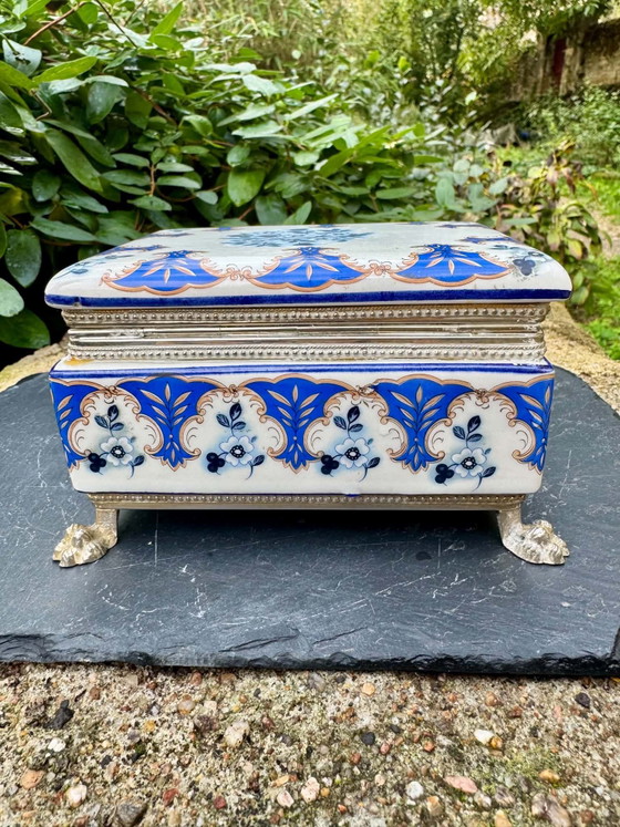 Porcelain jewelry box Florence 60s, Decorative Objects, Multi Color (photo 6 of 10)