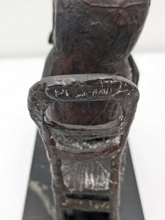 Image 1 of Eros Pellini (1909-1993) - Scultura, Donna sedua - 34 cm - Bronzo