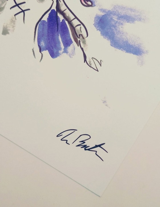 Image 1 of TIM BURTON – Voodoo Girl – Offiziell signierter, limitierter Druck – 20 x 30 cm