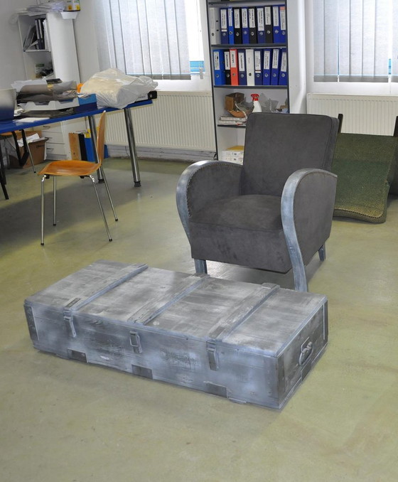 Fauteuil gris, années 1930 – Art Deco (photo 6 of 9)