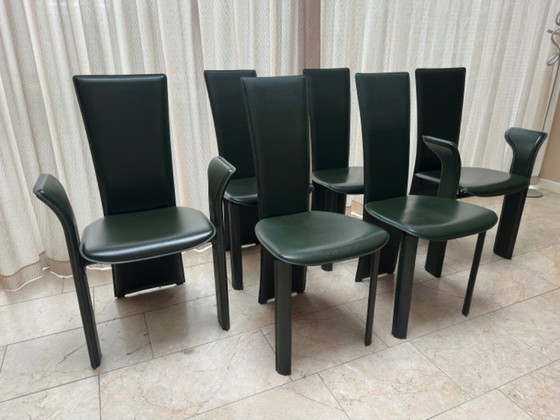 Image 1 of 6 chaises de salle à manger Pietro Constantini « Frag »