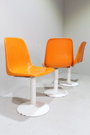 Vintage Seventies Bucket chair, Dining chair - Orange