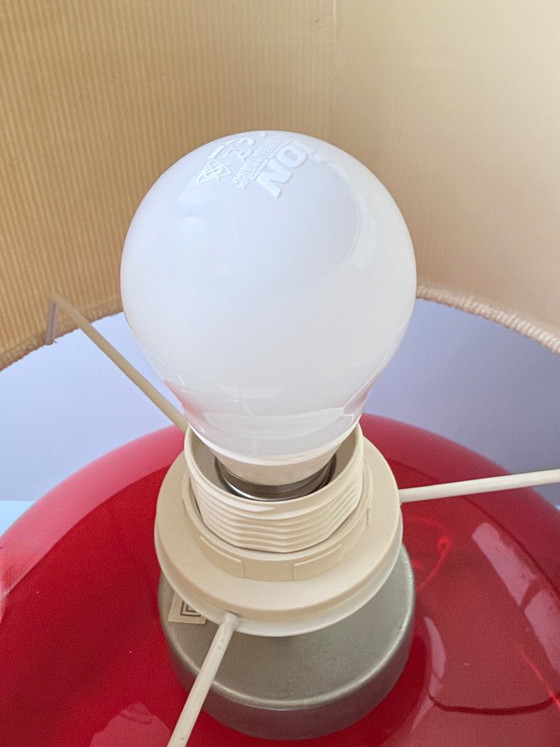 Lampada Vintage IKEA B0211 STOCKHOLM, design rosso rubino, Lampade da tavolo, Vetro (foto 7 di 8)