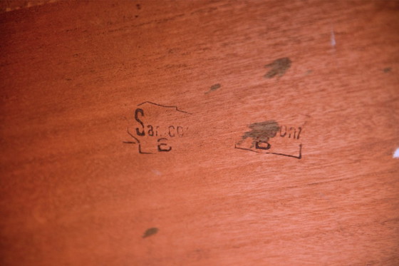 Image 1 of Skandinavischer Teak-Schreibtisch, hergestellt von Samcom Dänemark in den 1960er Jahren