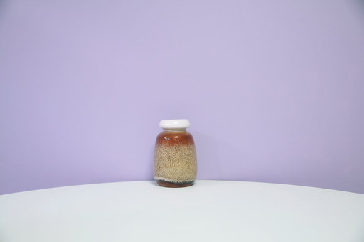 brown dotted West Germany vase