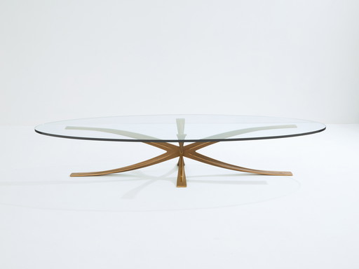 Michel Mangematin Grande table basse en bronze 1962