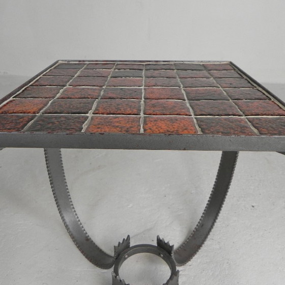 Image 1 of Brutalist salontafel, tegeltafel met 36 tegels, jaren 50