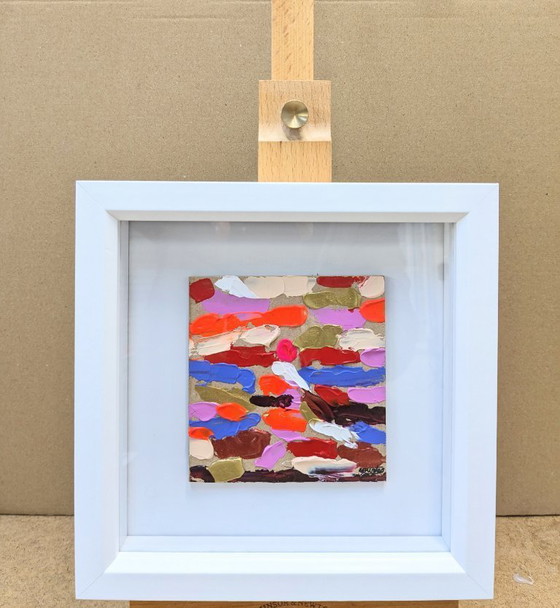 Image 1 of Sidmouth Sunset Original Acrylic Seascape Nigel Waters Signed Framed Painting