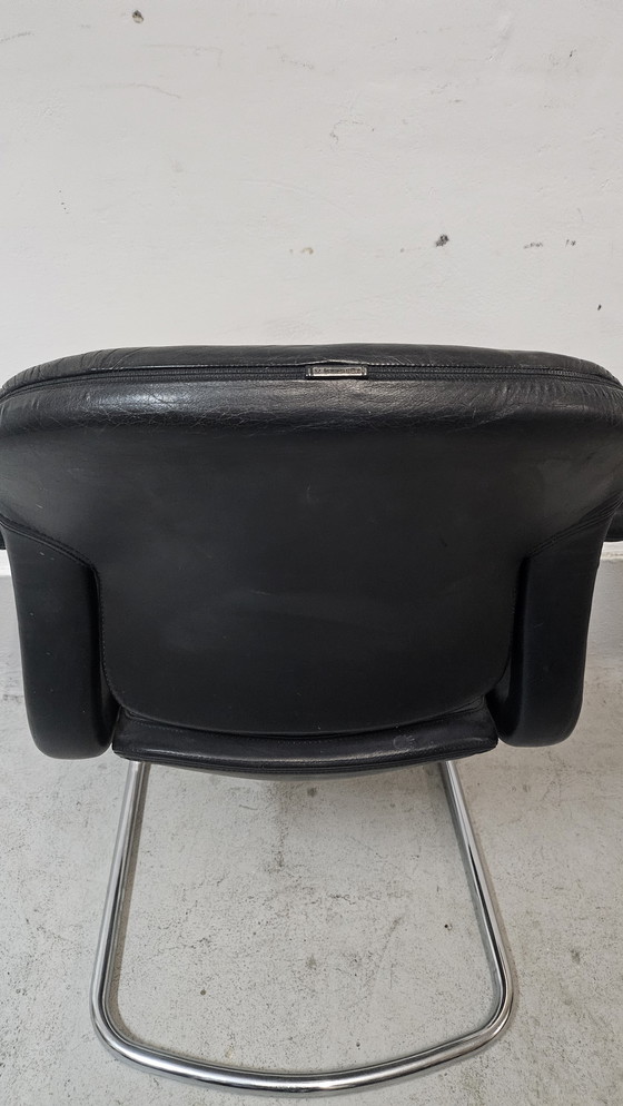 Image 1 of Mid Century Design sillón de cuero sillón Hermann Miller negro